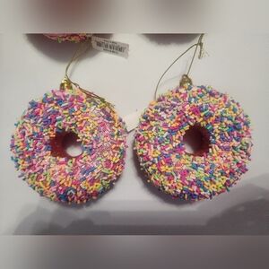 Gloria Duchin Sprinkled Donut Tree Ornaments (2)